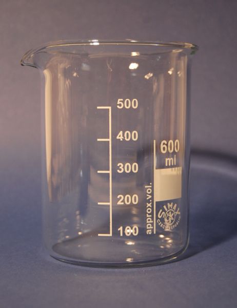 Becherglas niedrige Form 600 ml